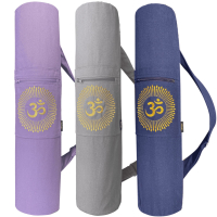 Yogatas Ohm Sandy Grey, praktische yoga tas met trekkoord voor yogamatten